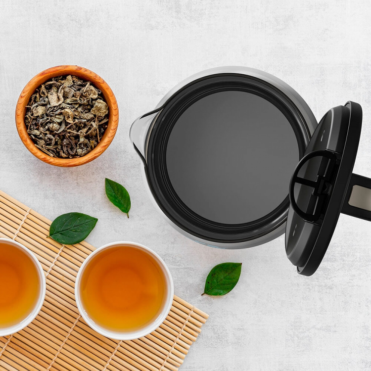 BLACK+DECKER Elkedel Glas Sort 1,7 L