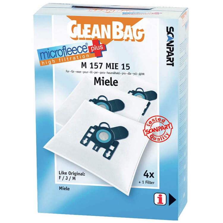 CLEANBAG Støvsugerposer Microfleece+ Miele F/J/M 4+1