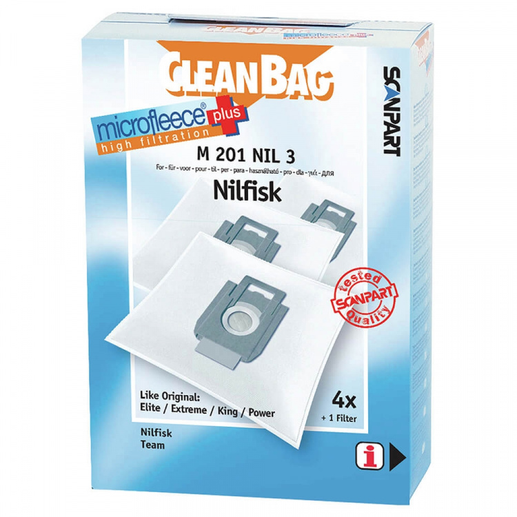 CLEANBAG Støvsugerposer Microfleece+ Nilfisk Elite Extreme King 4+1