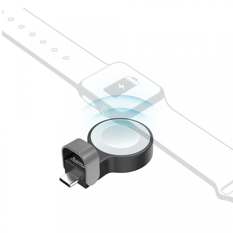 Hama Oplader Trådløs til Apple Watch USB-C Sort