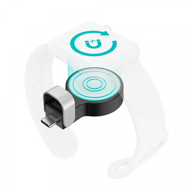 Hama Oplader Trådløs til Apple Watch USB-C Sort