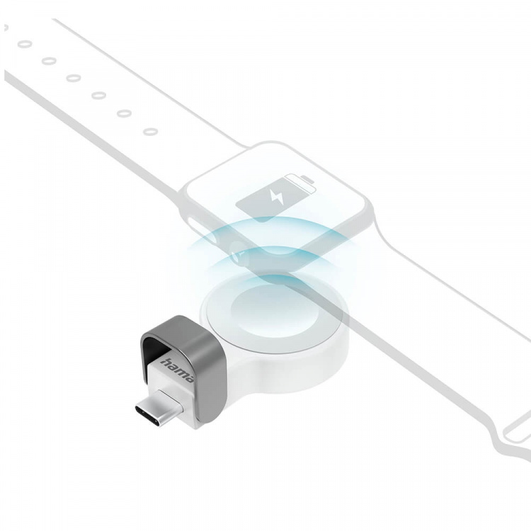 Hama Oplader Trådløs til Apple Watch USB-C Hvid