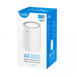 CUDY Mesh Solution M3000 1-pk AX3000 Gigabit Wi-Fi 6 2.5G Hvid CUDY Mesh Solution M3000 1-pk AX3000 Gigabit Wi-Fi 6 2.5G Hvid