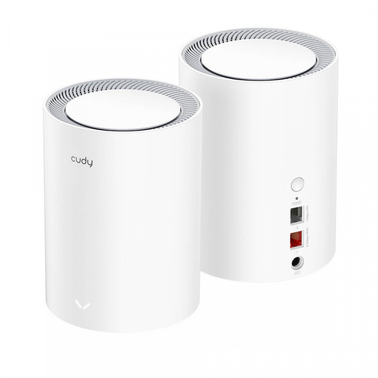 CUDY Mesh Solution M3000 2-pack AX3000 Gigabit Wi-Fi 6 2.5G Hvid