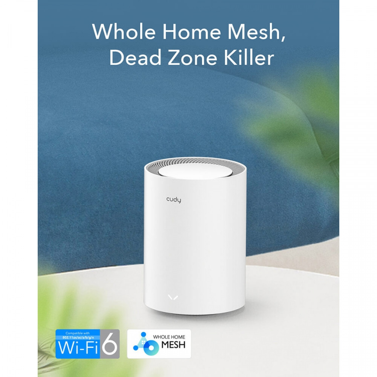 CUDY Mesh Solution M1800 1-pk AX1800 Gigabit Wi-Fi 6 2.5G