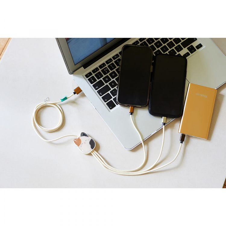 Squishmallows Opladerkabel 1,2m Cam 3i1 USB-C/Micro/Lightning