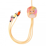 Squishmallows Opladerkabel 1,2m Leonard 3i1 USB-C/Micro/Lightning