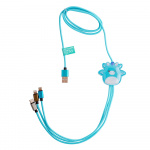 Squishmallows Opladerkabel 1,2m Tatiana 3i1 USB-C/Micro/Lightning