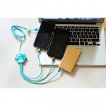 Squishmallows Opladerkabel 1,2m Tatiana 3i1 USB-C/Micro/Lightning