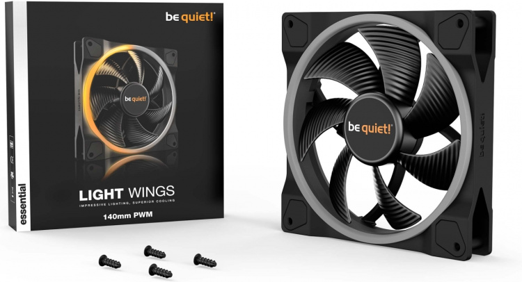Be Quiet! Light Wings PWM-blæser, 140 mm Be Quiet! Light Wings PWM-blæser, 140 mm