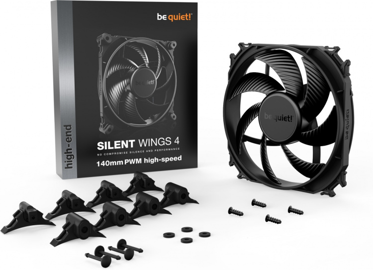 Be Quiet! Silent Wings 4 PWM højhastighedsblæser, 140 mm Be Quiet! Silent Wings 4 PWM højhastighedsblæser, 140 mm
