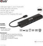 Club 3D Type-C 6-i-1-hub Club 3D Type-C 6-i-1-hub