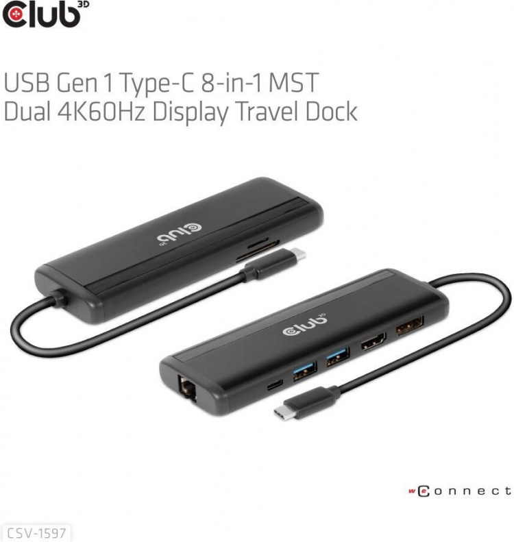 Club 3D Type-C 8-i-1-hub Club 3D Type-C 8-i-1-hub