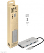 Club 3D USB Type-C til 10 Gbps 4x USB Type-A-hub