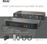 Club 3D HDMI KVM-switch til dobbelt HDMI-switch