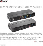 Club 3D HDMI KVM-switch til dobbelt HDMI-switch