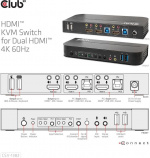Club 3D HDMI KVM-switch til dobbelt HDMI-switch