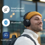 Philips TAH5209BK Trådlösa over-ear-hörlurar, Överlägsen komfort, bra ljud och upp till 65h speltid. Svarta Philips TAH5209BK Trådlösa over-ear-hörlurar, Överlägsen komfort, bra ljud och upp till 65h speltid. Svarta