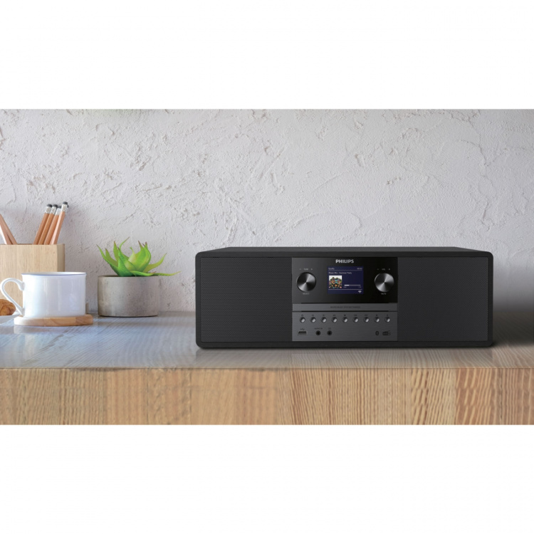 Philips TAM6805 Allt i ett Mikromusiksystem. Web-radio, CD, Spotify Connect, USB. 50W