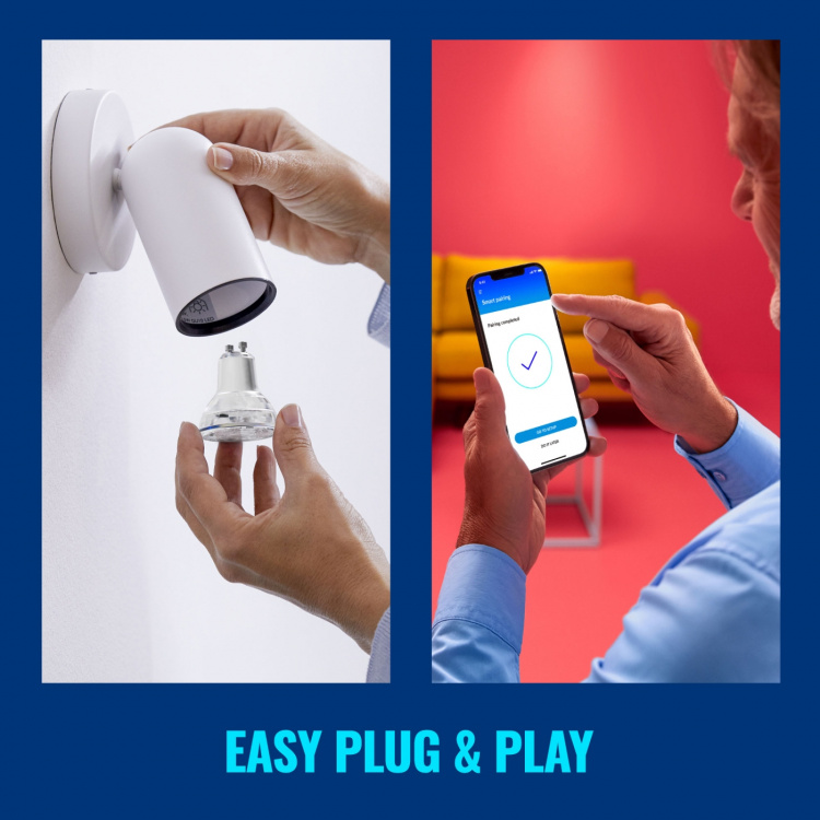 WiZ WiFi Smart LED GU10 50W 345lm Färg + Varm-kallvit 1-pack WiZ WiFi Smart LED GU10 50W 345lm Färg + Varm-kallvit 1-pack