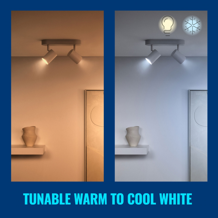 WiZ WiFi Smart LED GU10 50W 345lm Färg + Varm-kallvit 2-pack