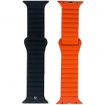 Celly Armband till Apple Watch 42/44/45mm Magnetiskt Svart/Orange