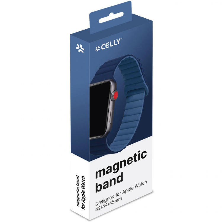 Celly Armband till Apple Watch 42/44/45mm Magnetiskt Blå
