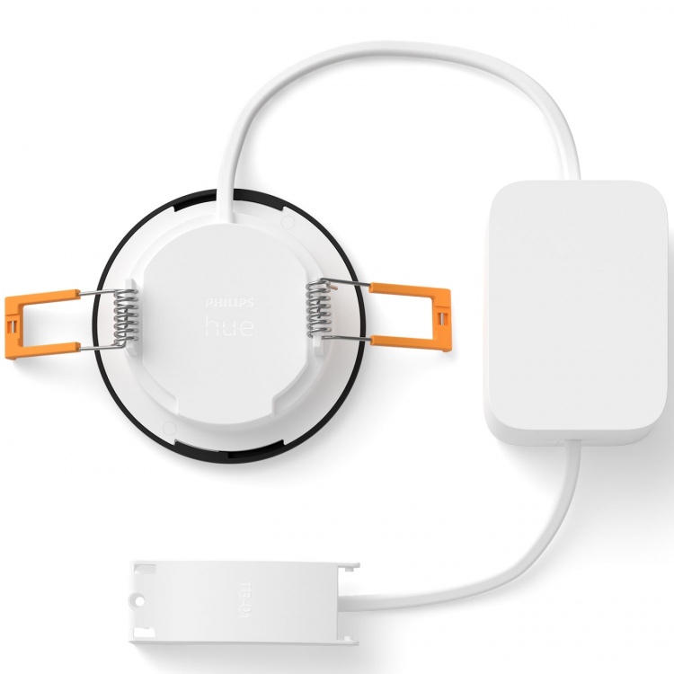 Philips Hue Slim Downlight S 90mm White and Color Ambiance Svart 1-pack Philips Hue Slim Downlight S 90mm White and Color Ambiance Svart 1-pack