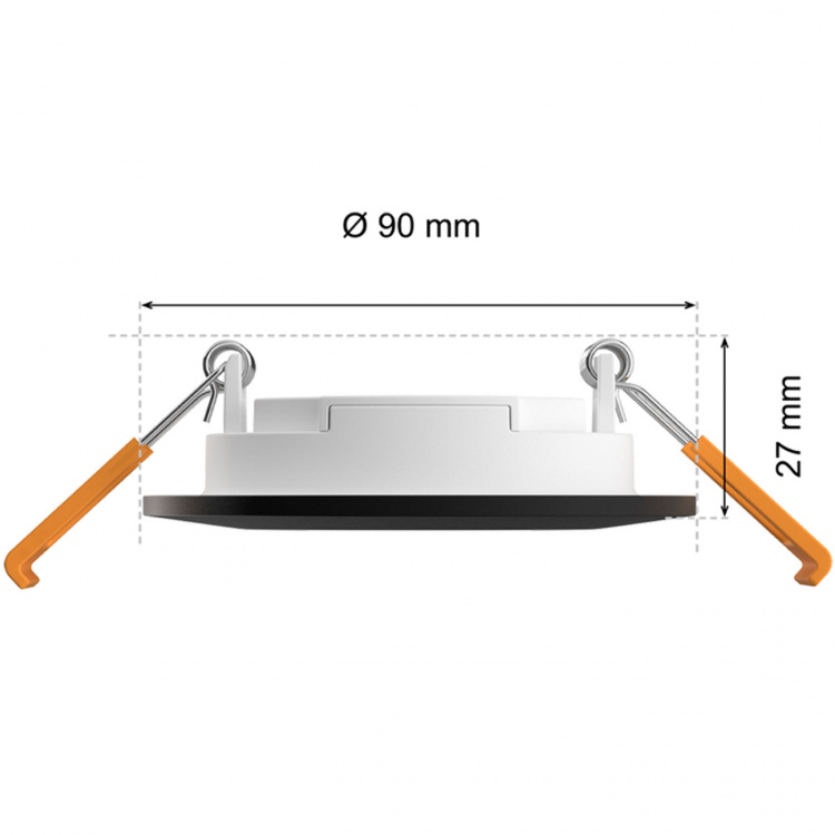 Philips Hue Slim Downlight S 90mm White and Color Ambiance Svart 1-pack Philips Hue Slim Downlight S 90mm White and Color Ambiance Svart 1-pack
