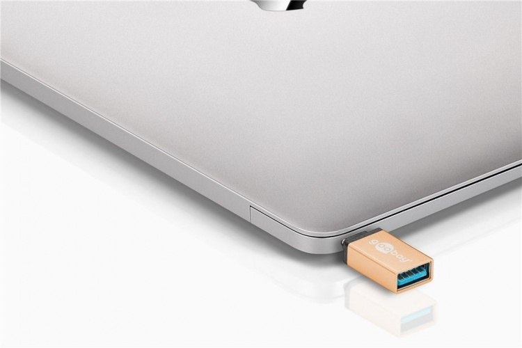 Goobay USB-C til A 3.0-adapter, guld