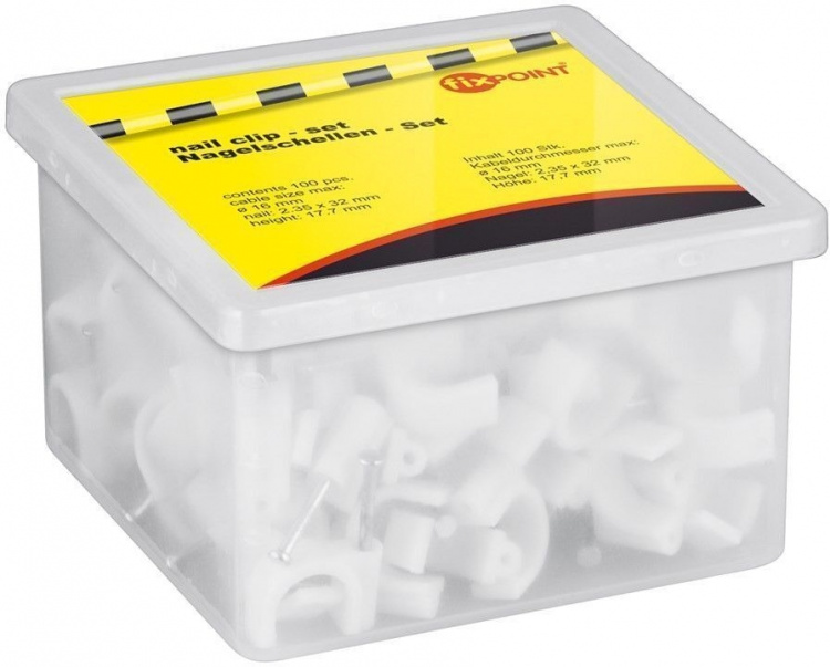 Goobay kabelklemmer, 4mm, 100stk