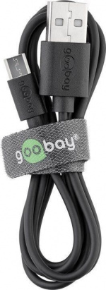 Goobay Micro-USB 5 W oplader + kabel, 1 m, sort