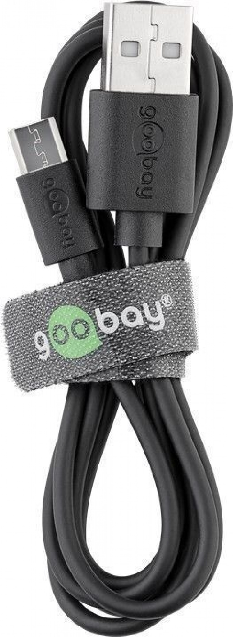 Goobay Micro-USB 5 W oplader + kabel, 1 m, sort