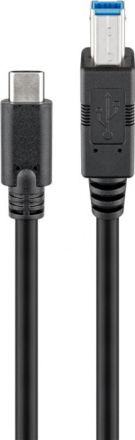 Goobay USB-C til USB-B-kabel, 1 m