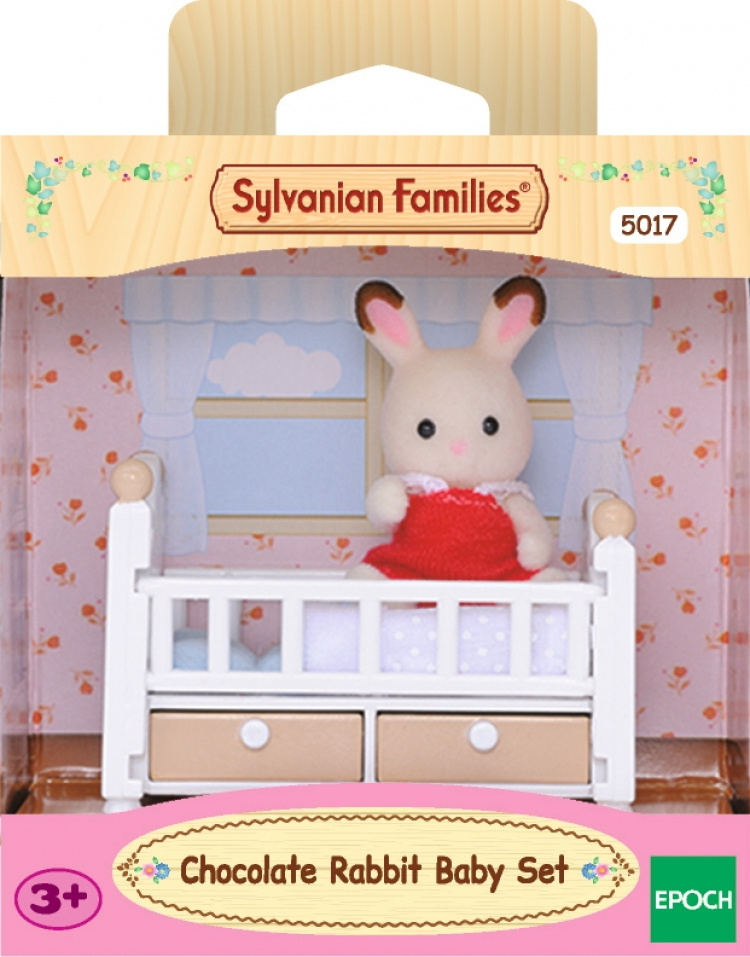 Sylvanian Families Chokoladekanin babysæt (tremmeseng)