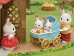 Sylvanian Families Sæt med chokoladekanin-tvillinger (Barnevogne)
