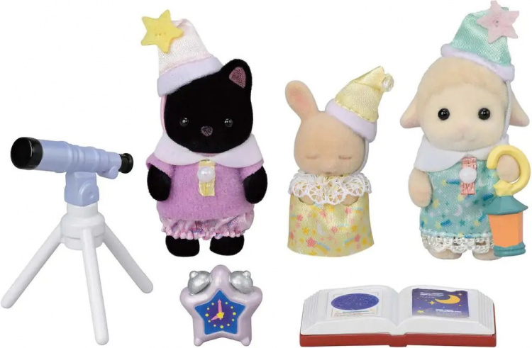 Sylvanian Families De tre på overnatning