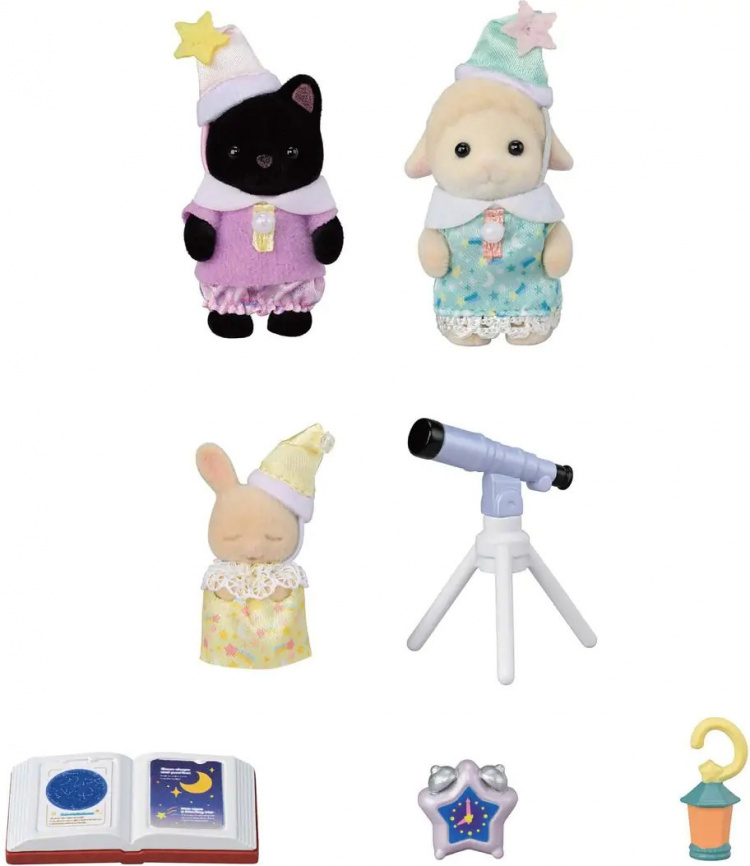 Sylvanian Families De tre på overnatning