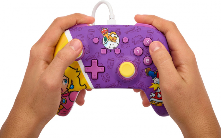 PowerA Enhanced Wired Controller, Princess Peach Battle, Switch