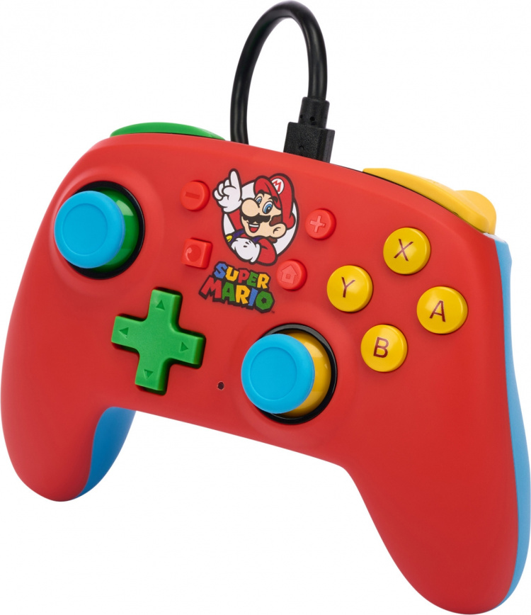 PowerA Nano kablet controller, Mario Medley, Switch PowerA Nano kablet controller, Mario Medley, Switch