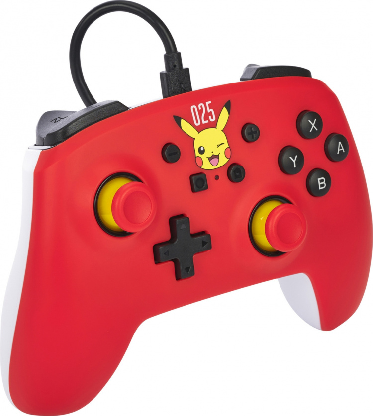 PowerA Controller med ledning, grinende Pikachu, Switch