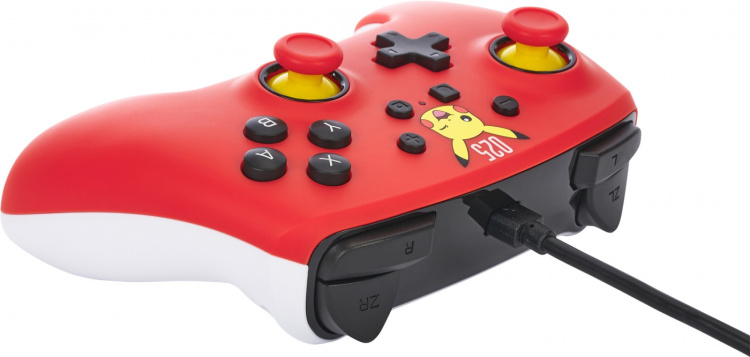 PowerA Controller med ledning, grinende Pikachu, Switch