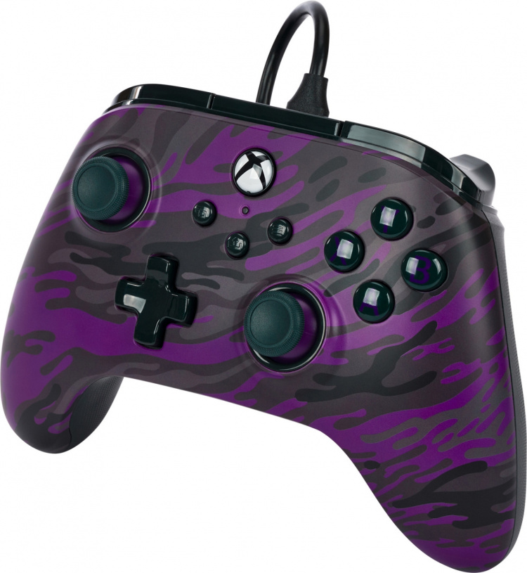 PowerA Advantage Wired Controller, lilla camouflage, Xbox