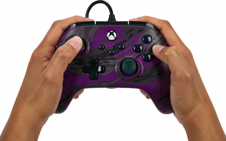 PowerA Advantage Wired Controller, lilla camouflage, Xbox