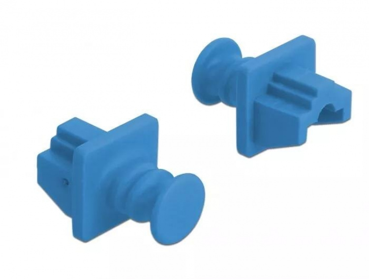 DeLOCK Dust Cover for RJ45 jack 10 pieces blue