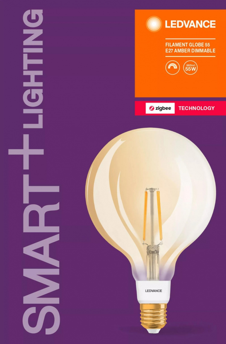 LEDVANCE SMART+ globe 55W/824 kl fil gold E27 Zigbee - C