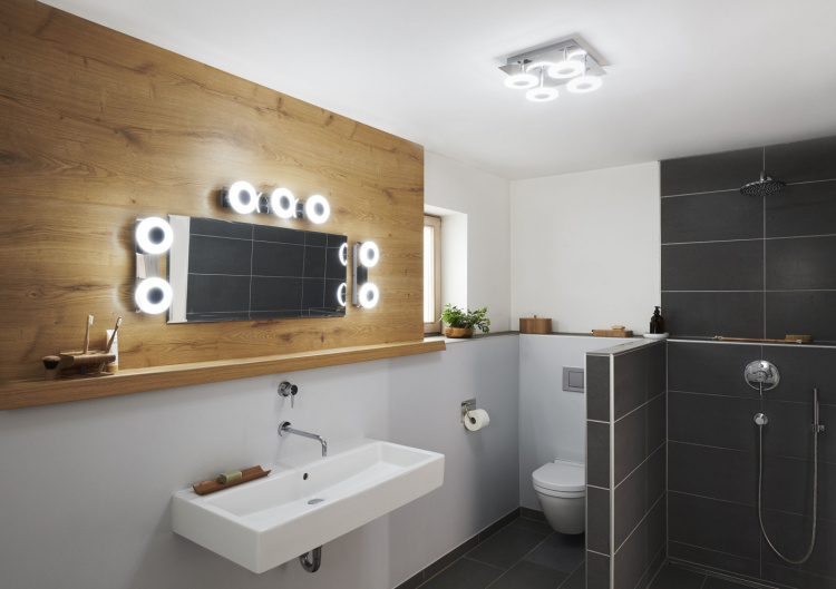 LEDVANCE SMART+ Wall Orbis Wave 8W TW Chrome IP44 WiFi - C