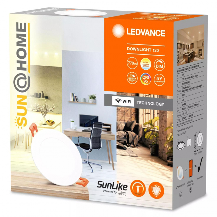 LEDVANCE SMART+ Sun@Home Downlight 120mm 8W TW WiFi - C