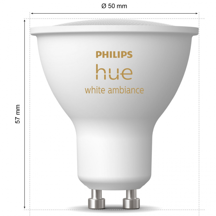Philips Hue White Ambiance GU10 400lm 2-pak Philips Hue White Ambiance GU10 400lm 2-pak