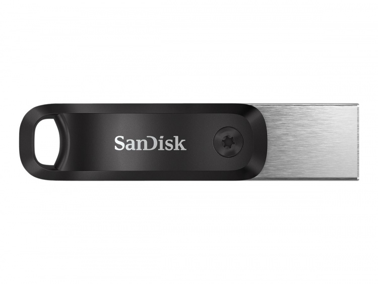 SanDisk iXpand Go 64GB USB 3.0 / Apple Lightning Sort Sølv